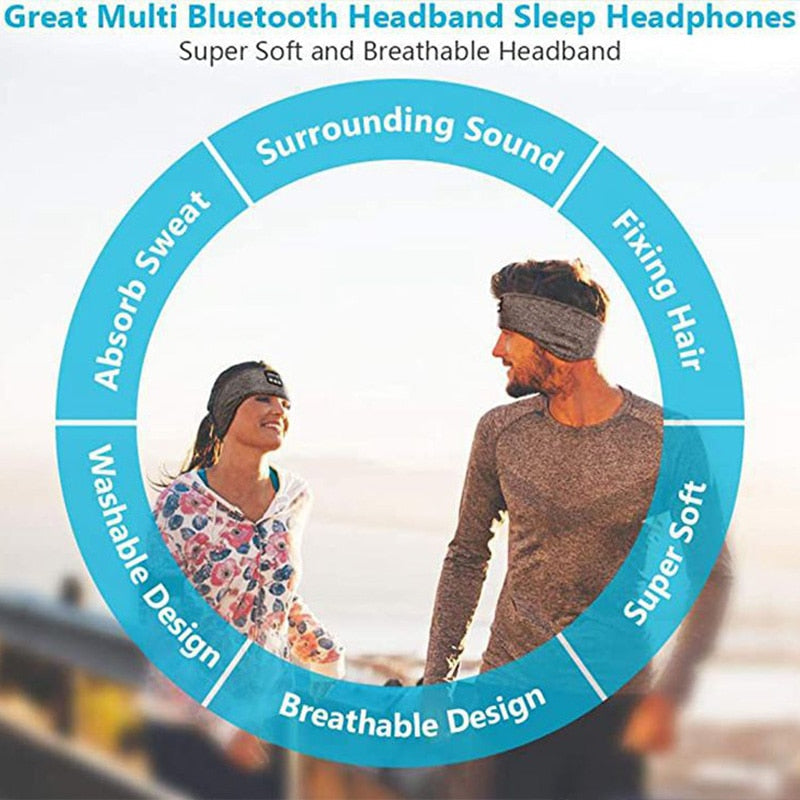 Sleep Easy Headband™ Sunlight Blocker With Bluetooth Speakers!